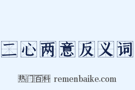 二心两意反义词是什么意思的图片
